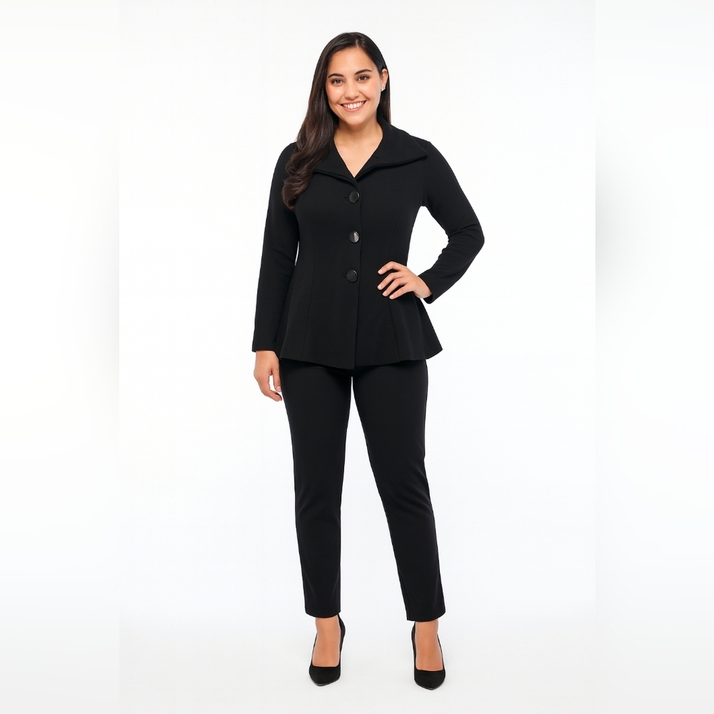 NWT Joseph Ribkoff Jacket Veston Black Size 16 ptp 23"